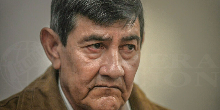 MANUEL RIVERO. Se mantuvo en silencio durante toda la audiencia y su rostro adusto quedó registrado en la imagen. (Fotos gentileza M.Otaño).