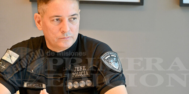 Comisario general Sandro Martínez, jefe de la Policía de Misiones.