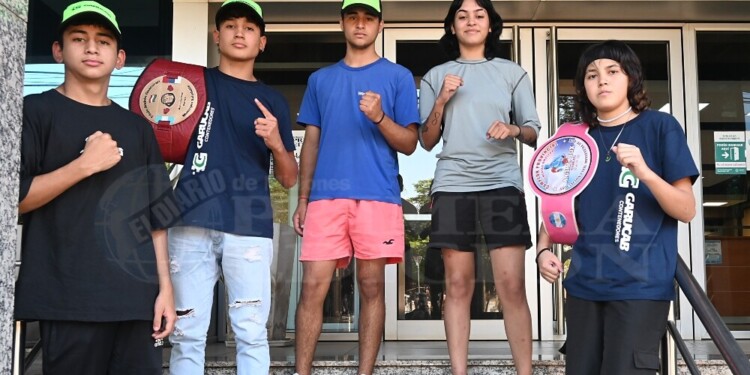PROTAGONISTAS. Los púgiles del Team Toledo Box, que conformarán la cartelera de combates mañana en Garupá.