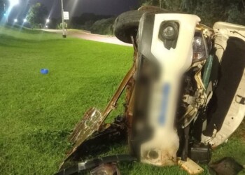 Conductor alcoholizado despistó y volcó en Oberá