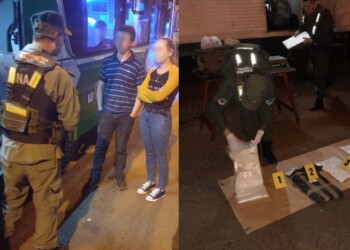 Detuvieron a una mujer que llevaba cocaína y marihuana en una valija