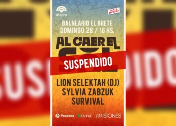 Por cuestiones climáticas, se suspende el “Festival Al caer Sol” en El Brete