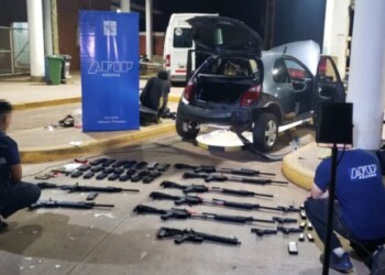 Seis años de prisión por intentar ingresar al país con un arsenal