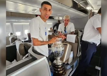 Selección Argentina: los bicampeones llegaron al país y fueron recibidos por los hinchas en Ezeiza