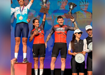 Valdez y Quirós se subieron al podio de Ciclismo