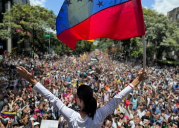 María Corina Machado encabezó una nueva marcha opositora en Venezuela