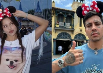 Emilia Mernes y Duki juntos en una escapada romática y familiar en Disney