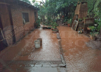 Insólito: veinte familias inundadas por un paredón que impide que se escurra el agua