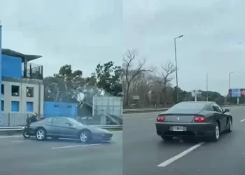 Imprudencia al volante: una Ferrari realizó maniobras muy peligrosas en plena autopista