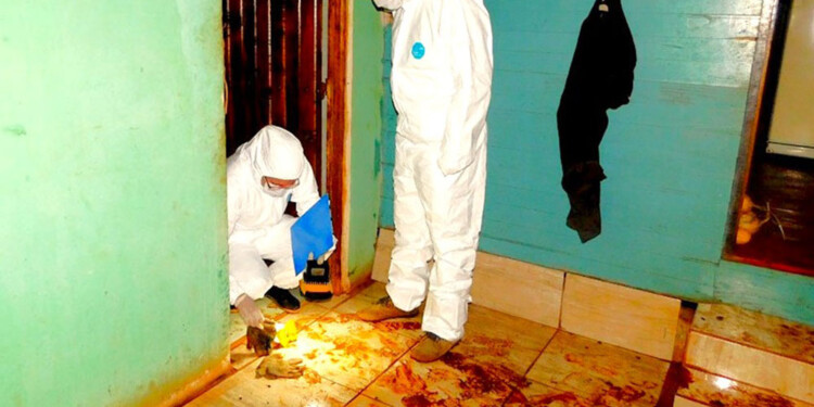 A SANGRE FRÍA. El imputado golpeó a su madrastra y la arrastró 30 metros hasta un maizal, donde la sepultó.