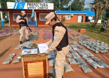 Operativo “Ojos Verdes”: decomisan cerca de 900 kilos de marihuana en Puerto Esperanza