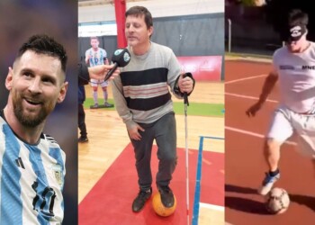 Jugador misionero de fútbol para ciegos invitó a Messi a cumplir un desafío