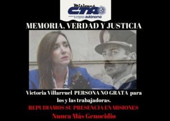 La CTA Autónoma de Misiones repudia la visita de Victoria Villarruel a la Fiesta Nacional del Inmigrante