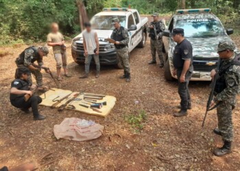 Desmantelaron un campamento furtivo en Caraguatay
