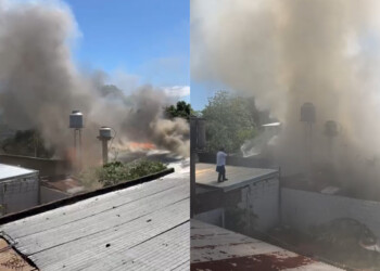 Incendio consumió una vivienda en Villa Cabello y afecta a una casa vecina