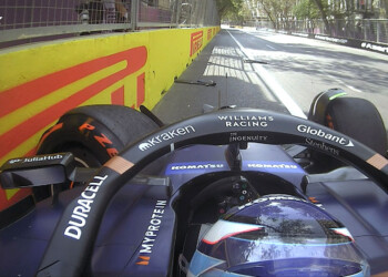 Colapinto chocó en la primera práctica libre del GP de Azerbaiyán