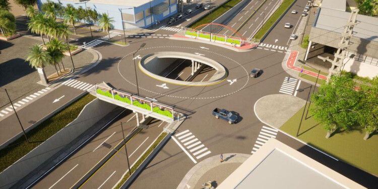 SOTERRAMIENTO. En la esquina de Quaranta y San Martín, una obra millonaria que llevará unos dos años como mínimo.