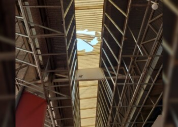 Accidente laboral en la nueva terminal de Montecarlo dejó una persona herida