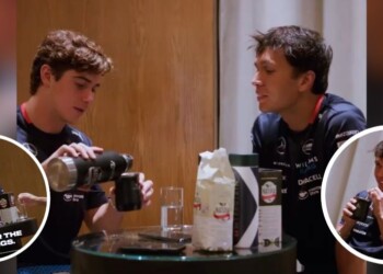 Colapinto y Albon compartieron un mate con yerba misionera en la previa del GP de México