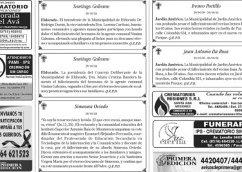 Fúnebres del Jueves 31 de Octubre de 2024