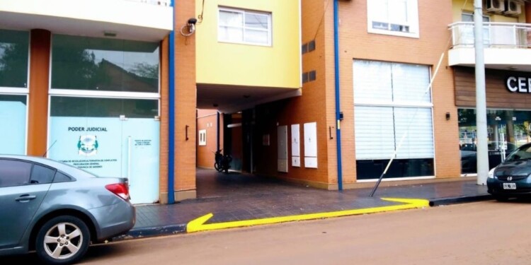 SEDE JUDICIAL. Al Juzgado de Instrucción de San Vicente fue trasladado el acusado para el acto de indagatoria.