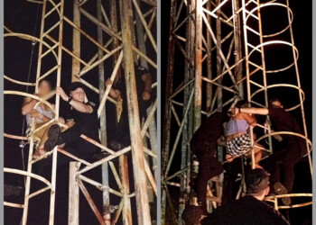 Rescataron a una adolescente que tras una discusión se subió a una torre de agua