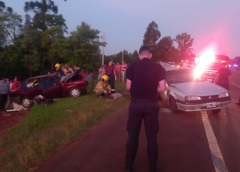 Fuerte choque en la Ruta Nacional 14 dejó cuatro personas heridas