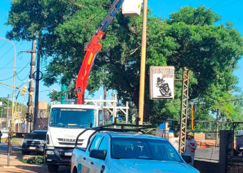 EMSA realiza trabajos de poda en Posadas para garantizar el suministro eléctrico