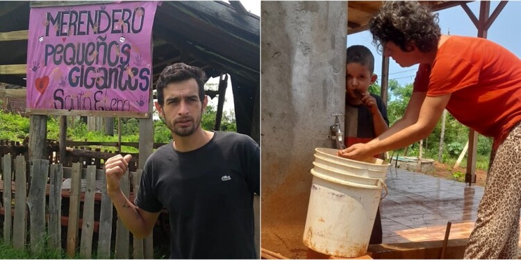 SIN AGUA. Alrededor de 50 niños asisten al merendero del barrio.