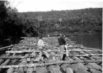 El transporte de troncos a través de las jangadas