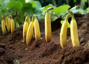 ¿Por qué se “plantan” bananas en el jardín? Mirá lo que pasa