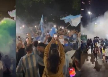 Argentina copó San Pablo con un “banderazo” para apoyar a Colapinto