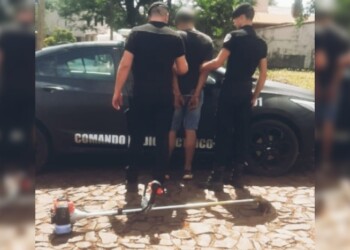 Lo atraparon cuando cortaba pasto con una máquina robada en Oberá