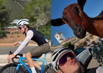 Colapinto se mostró entrenando en la ruta: “Me encontré un goat”