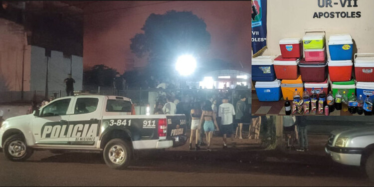 ESCÁNDALO. Los que organizaban la fiesta cobraban entrada pero no controlaban la edad de los menores que ingresaban con alcohol.