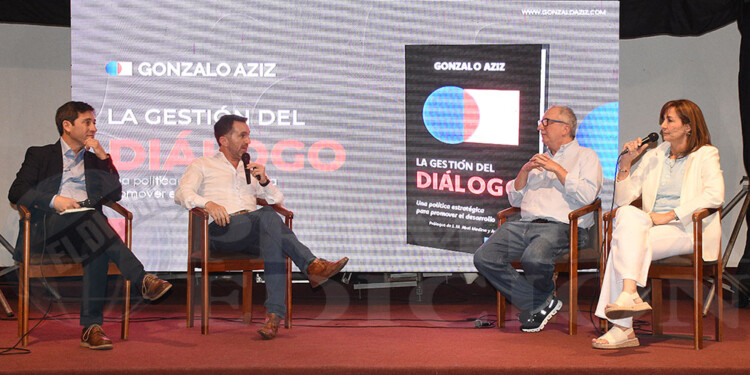 DIÁLOGO POLÍTICO. Referentes políticos del oficialismo y la oposición se juntaron con el periodista Gonzalo Aziz para rediscutir políticas públicas. Se sumó una referente empresaria forestal