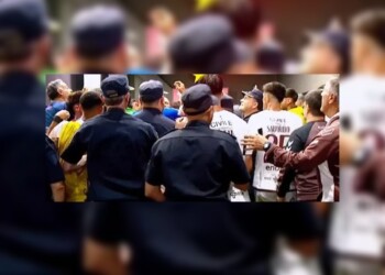 Escándalo en el final de Tigre y Platense: jugadores a las piñas en la puerta del estadio