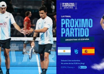 Con el misionero Leo Augsburger, Argentina van por el título mundial de Pádel: hora y TV