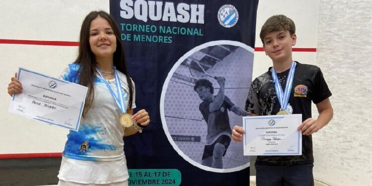 CAMPEONES. Paula Rivero y Felipe Piaggi, los mejores en sus categorías.