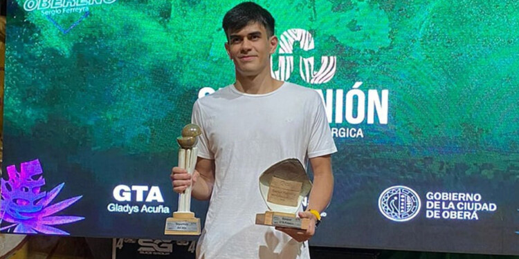 ÚLTIMO GANADOR. El basquetbolista Hernán Caballero (OTC), el mejor de 2023.