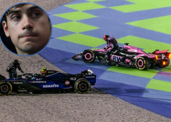 Chocaron a Colapinto en la primera curva del Gran Premio de Qatar