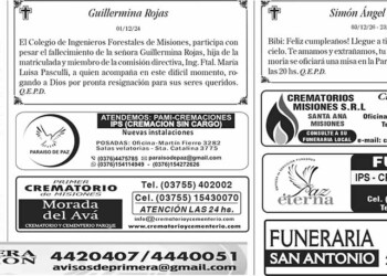 Fúnebres del Martes 3 de Diciembre de 2024