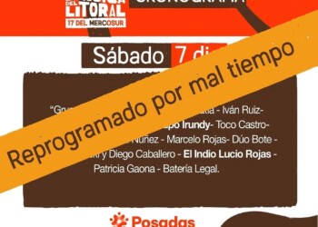 Por las condiciones meteorológicas, reprogramaron la tercera noche del Festival del Litoral