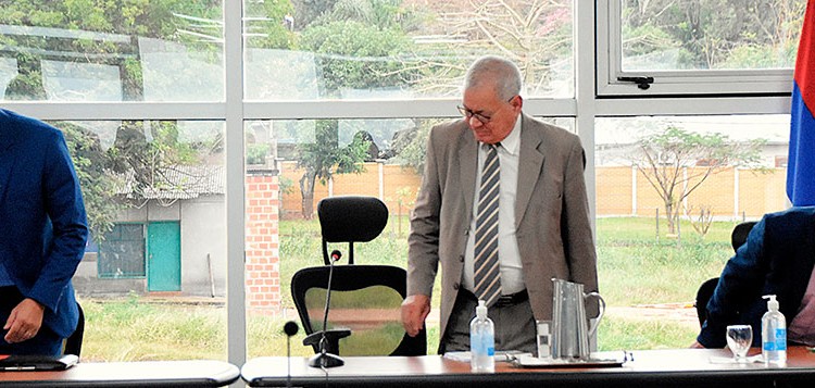 TRIBUNAL. Desde la izquierda, Horacio Paniagua, Francisco Aguirre y Jorge Villalba (uno de los subrogantes), en el debate por el caso Nicolás “Junior” D’amico.