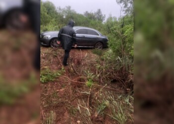 Vehículo de alta gama fue encontrado entre las malezas al costado de la ruta en Misiones