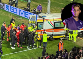 Susto en Italia: un jugador de la Fiorentina se desplomó en pleno partido