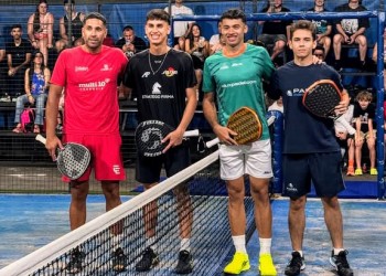 Leo Augsburger jugó un match exhibición en Eldorado