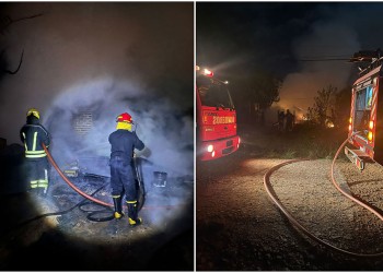 Las llamas consumieron por completo una vivienda en Oberá
