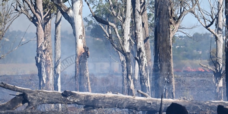 El incendio en Itaembé Guazú en fotos