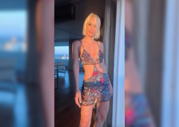 Ingrid Grudke levantó suspiros con un atrevido vestido cut out con transparencias